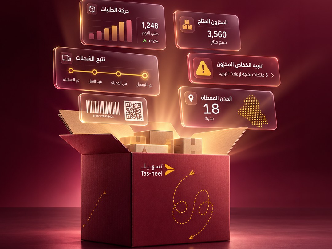 لوحة متابعة الطلبات والمبيعات — شريك يكبر وية شغلك